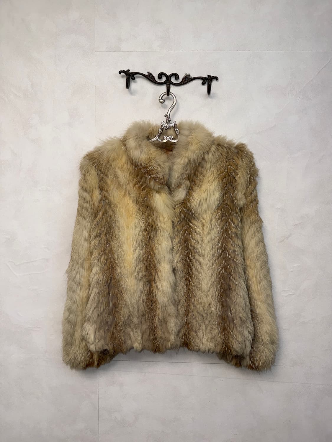 Mixed brown fox fur jacket 상품이미지3