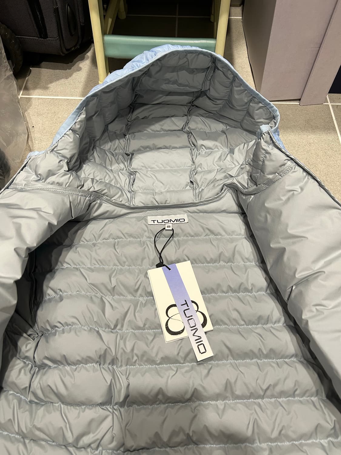 뚜오미오 경량패딩 스카이블루 상품이미지4