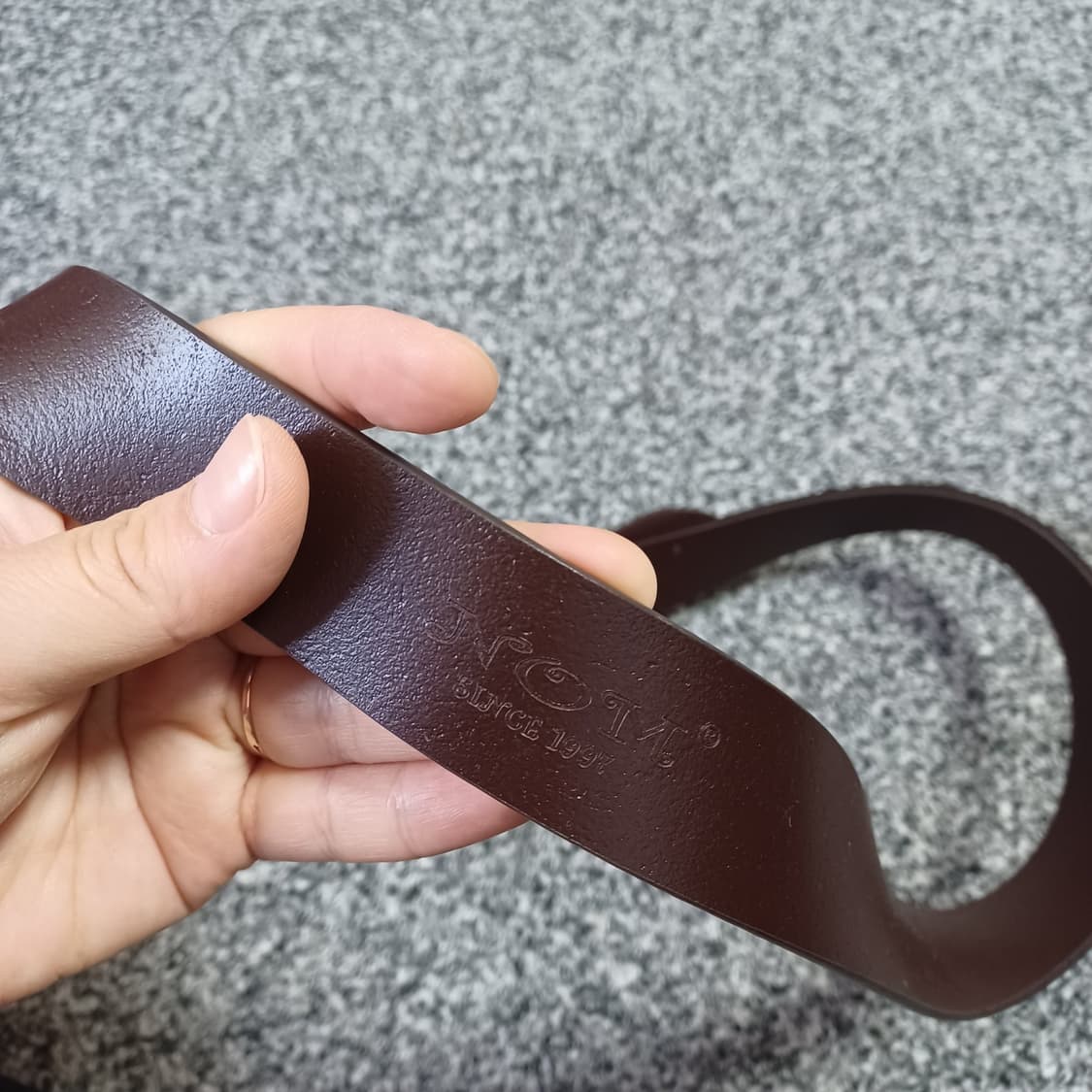 빈티지 가죽 벨트 브라운 상품이미지3