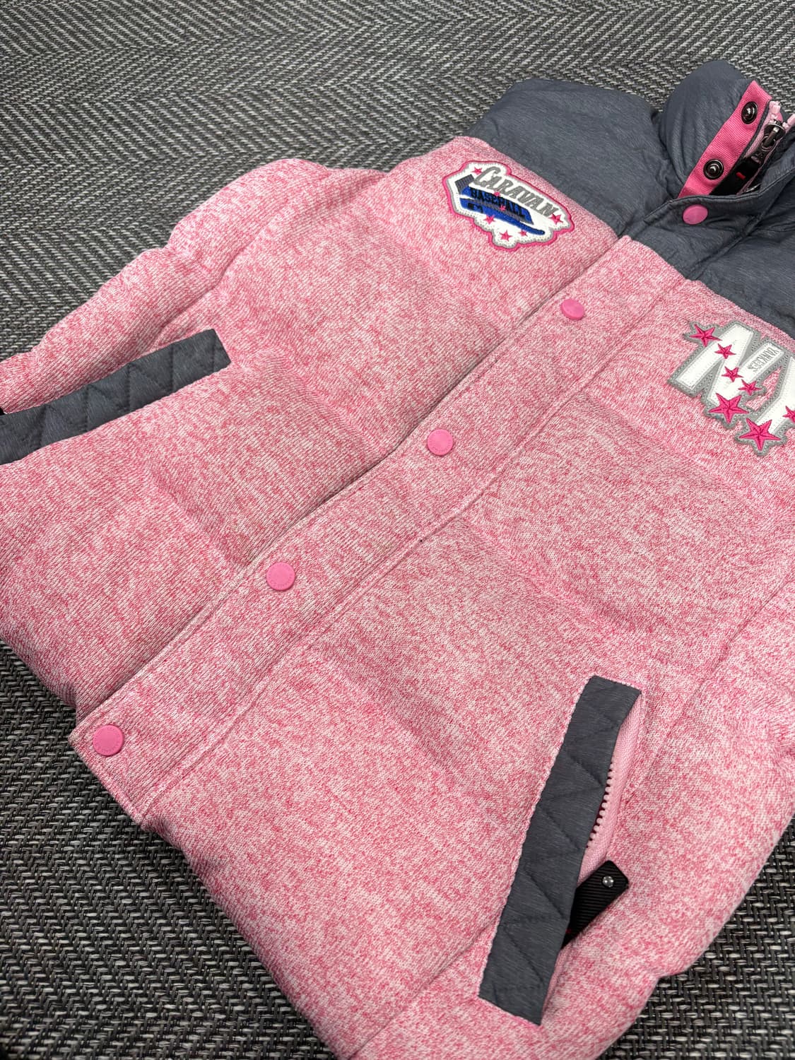 MLB 핑크색 패딩 조끼 상품이미지4