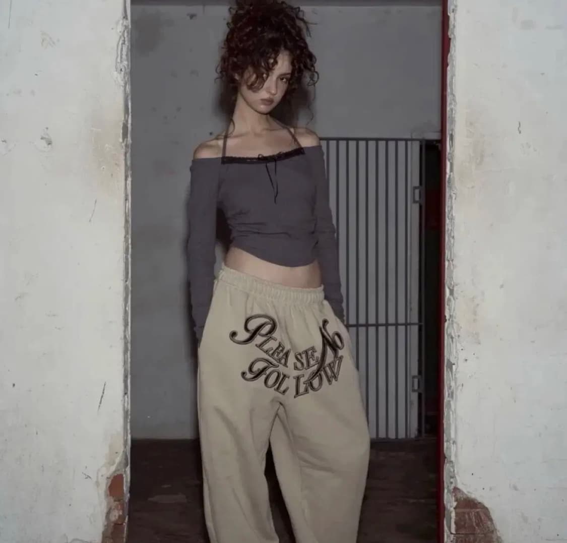 (택o새상품)플리즈노팔로우 주니 레이스 셔링 홀터 탑/차콜 상품이미지1