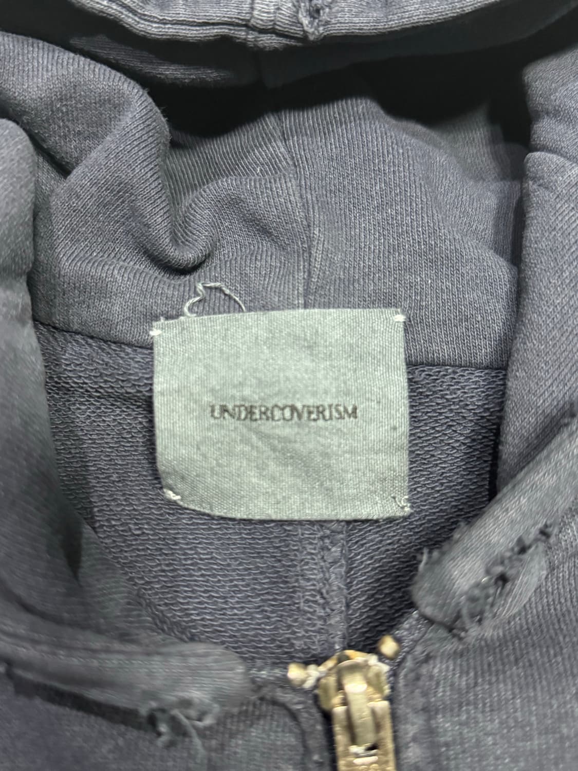 언더커버 디스트레스드 워싱 가공 후드 집업 자켓 상품이미지6