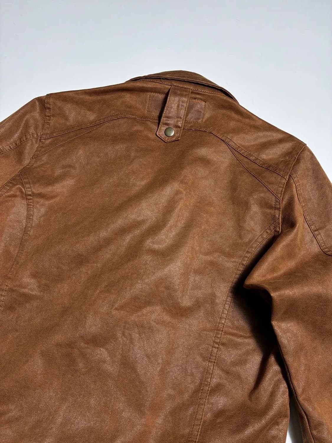 Selected 00's 멀티 포켓 브라운 가죽 자켓 R2200 상품이미지5