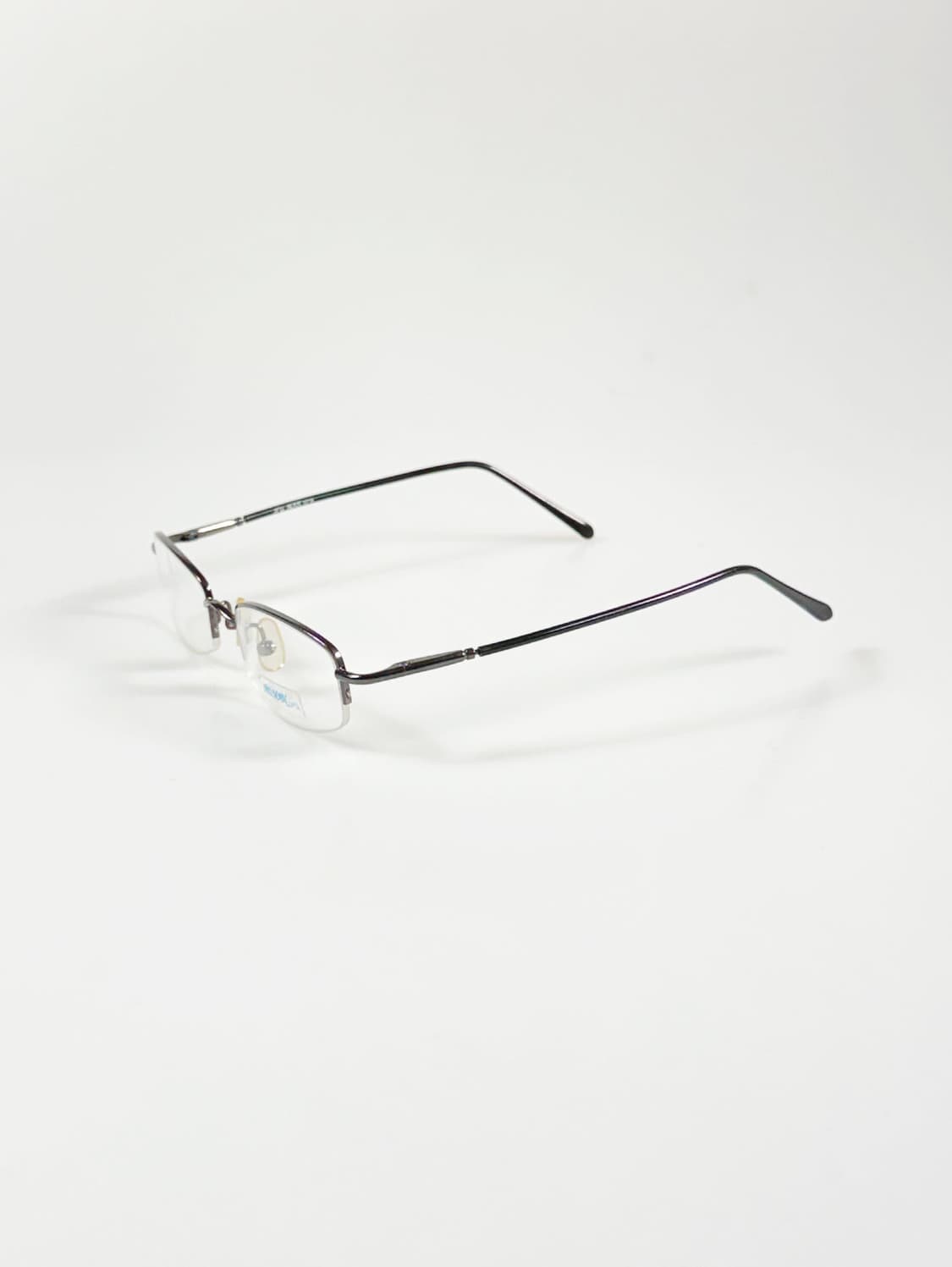 90s HU MAN OPTA 반무테 스퀘어 메탈 빈티지 안경 상품이미지3