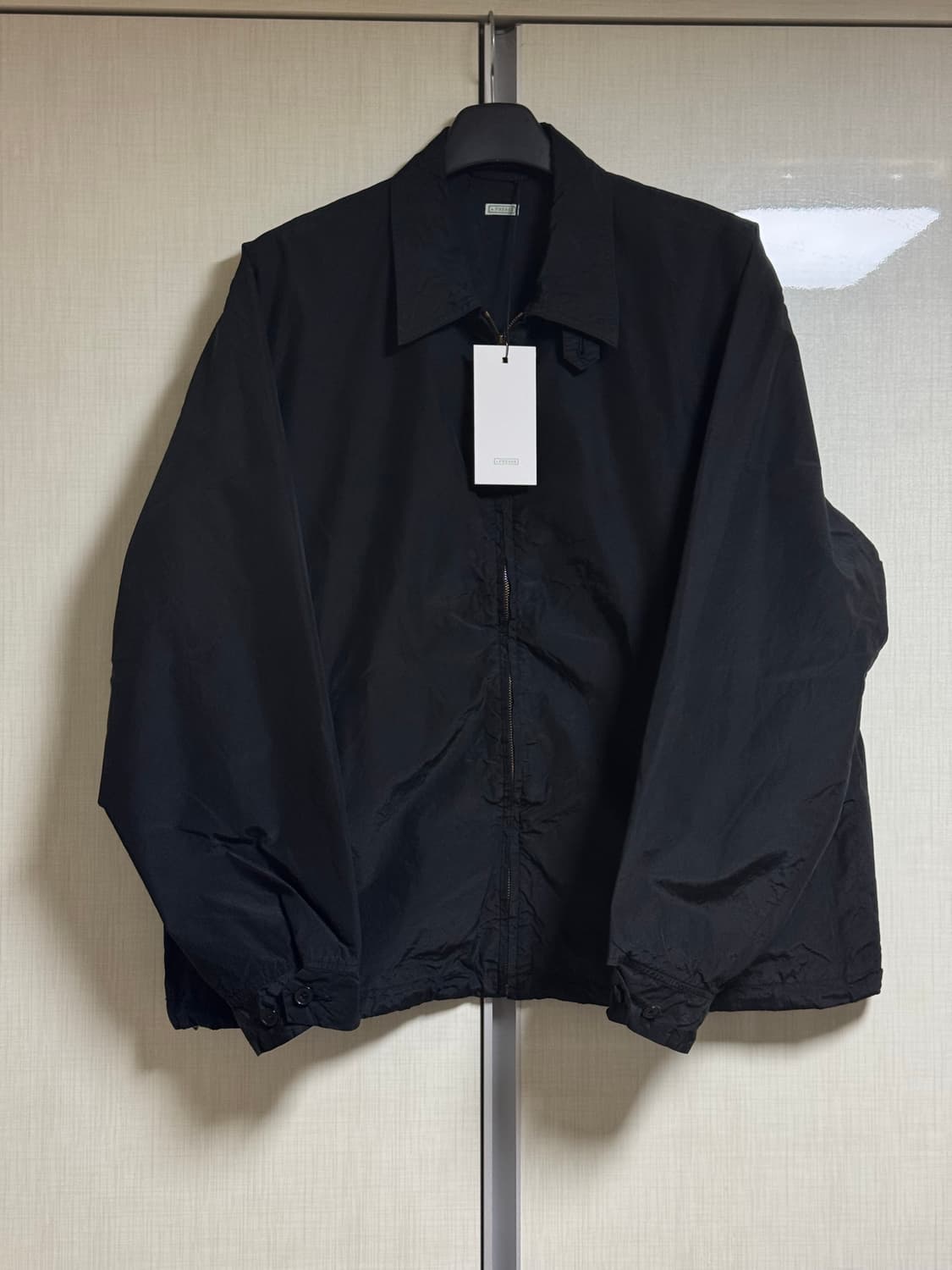 [3] 아프레쎄 25ss 실크 타페타 코치 자켓 블랙 상품이미지3