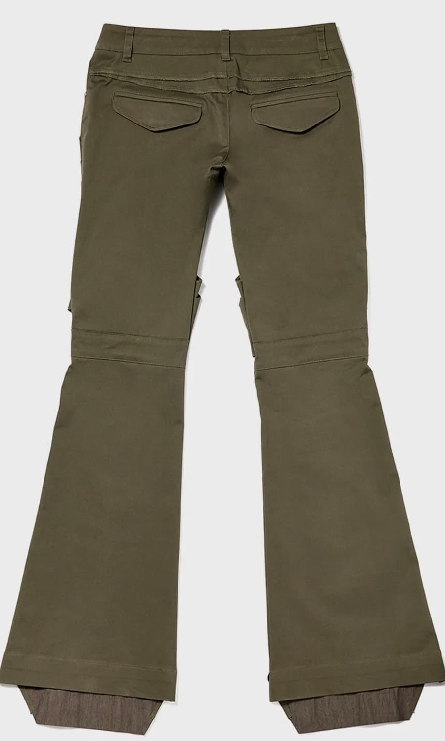 GATHERED BOOTCUT PANTS (KHAKI) 상품이미지3