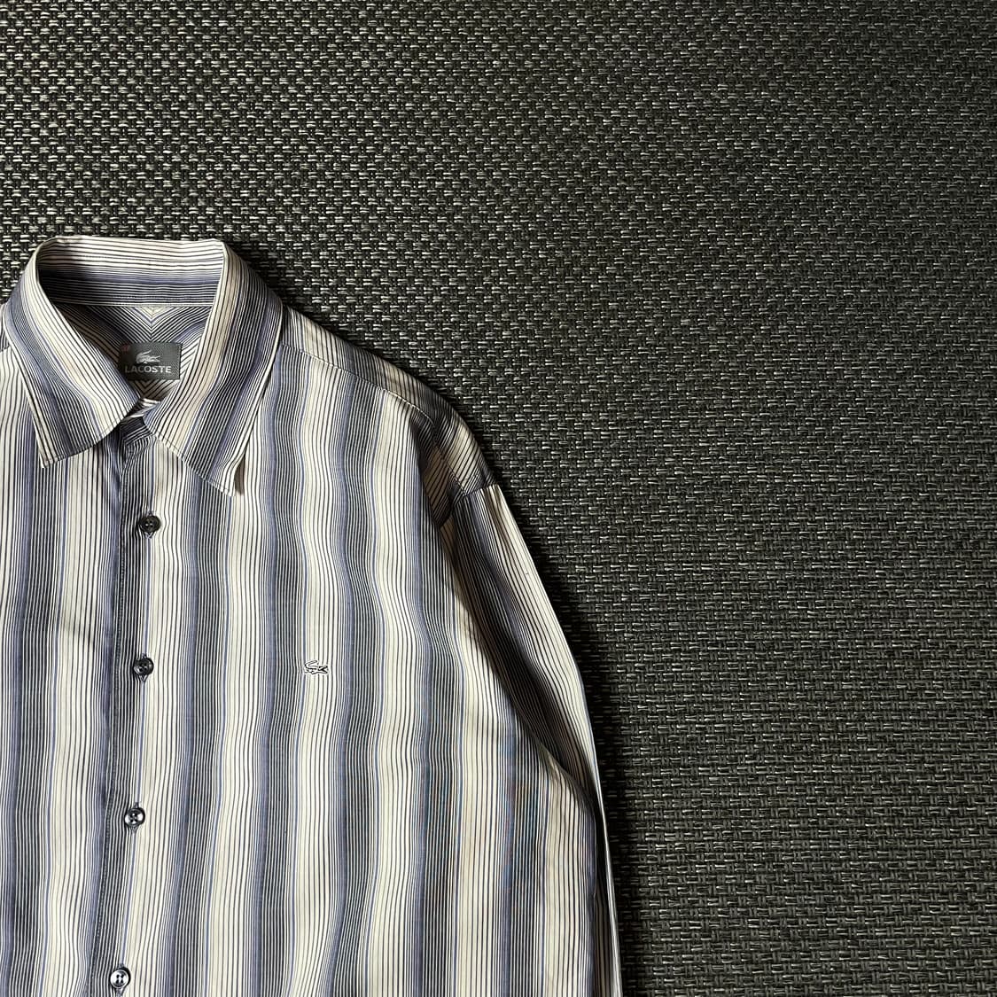 라코스테 그라데이션 스트라이프 긴팔 셔츠 100 상품이미지3