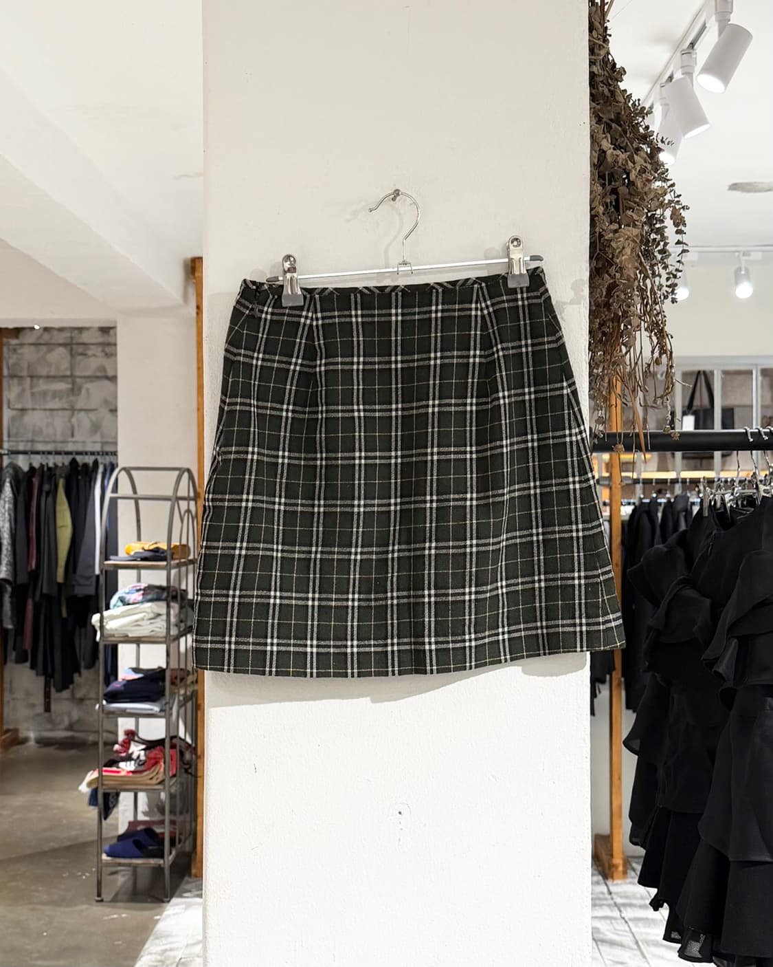 버버리 블루라벨 그린 체크 미니스커트 상품이미지4