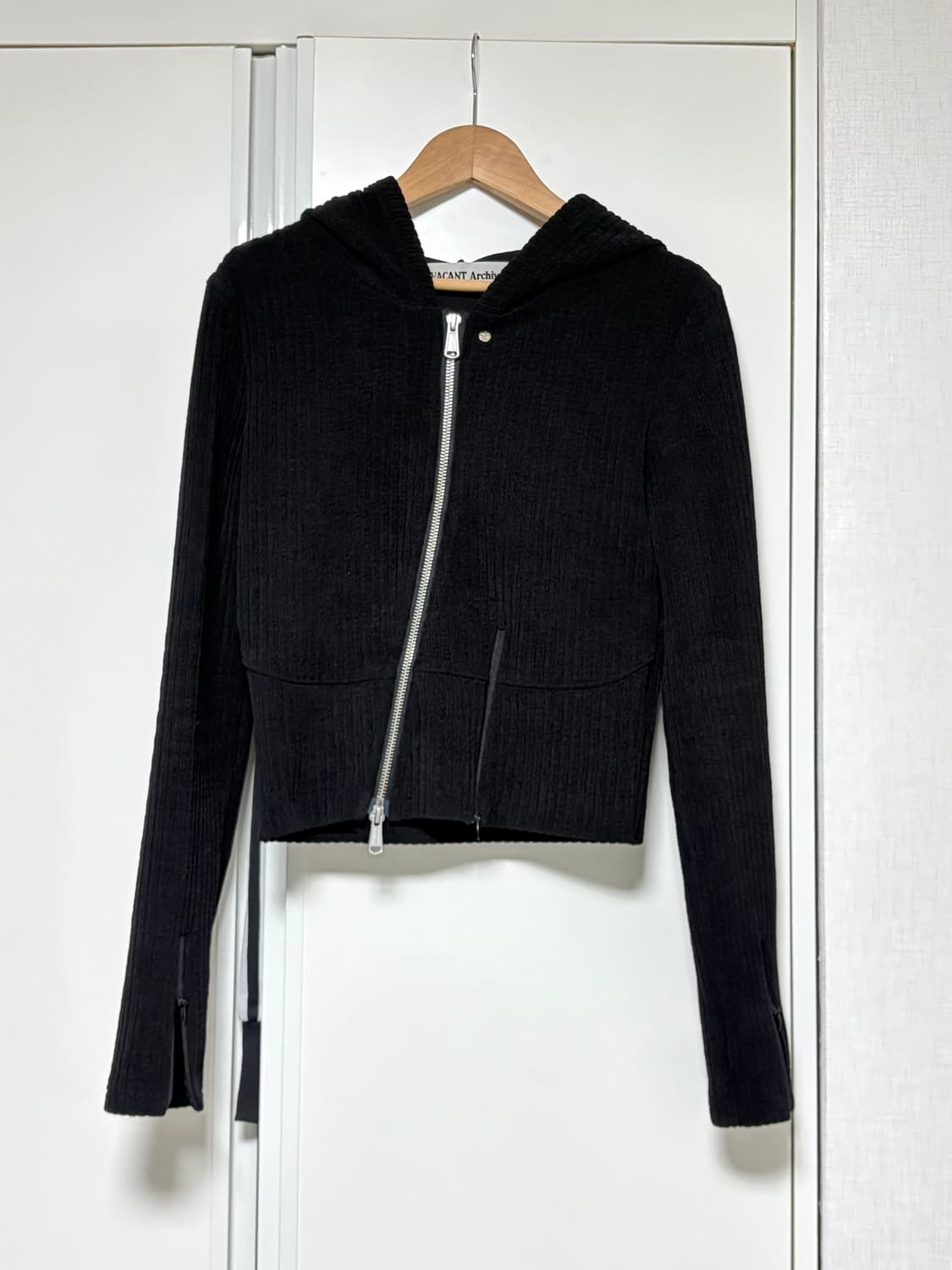 VACANT ARCHIVE moro ribbed hood zip-up 상품이미지2