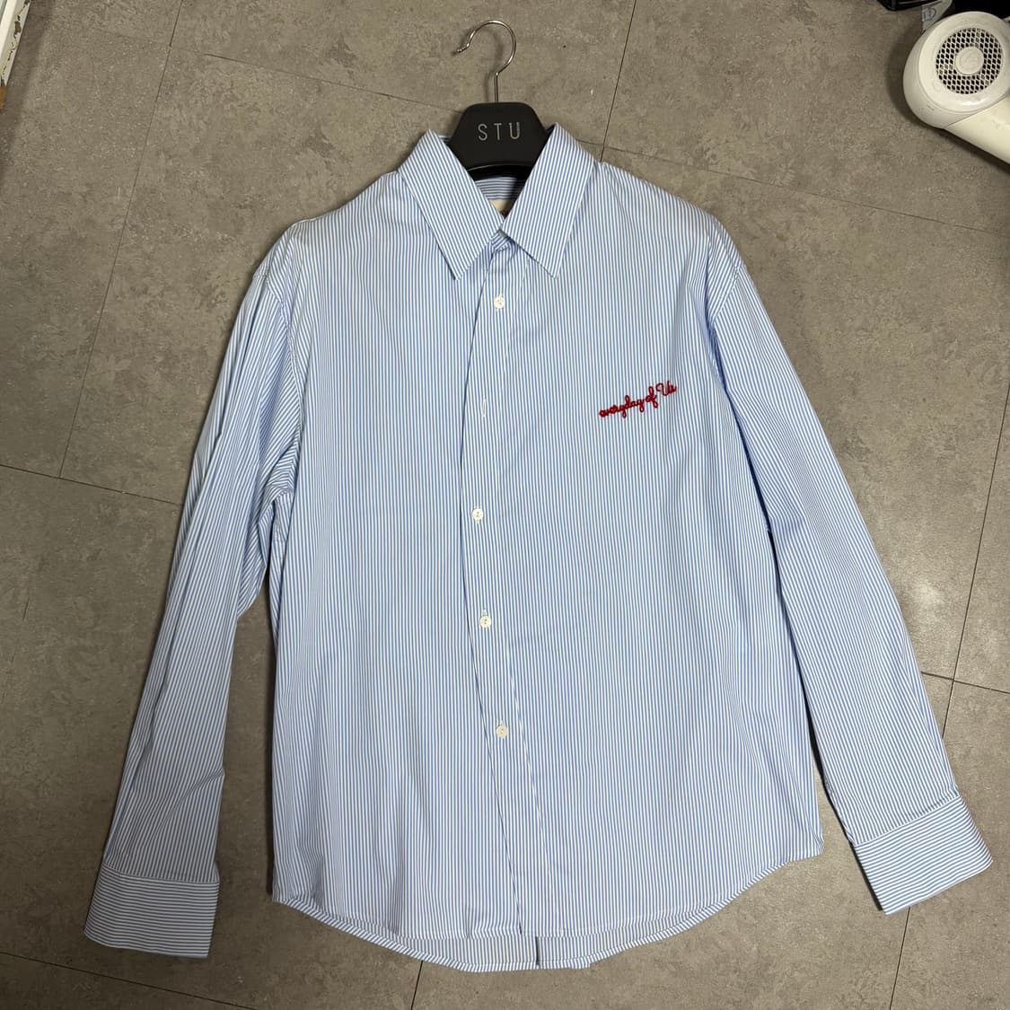 STU 스트라이프 셔츠 M 상품이미지1