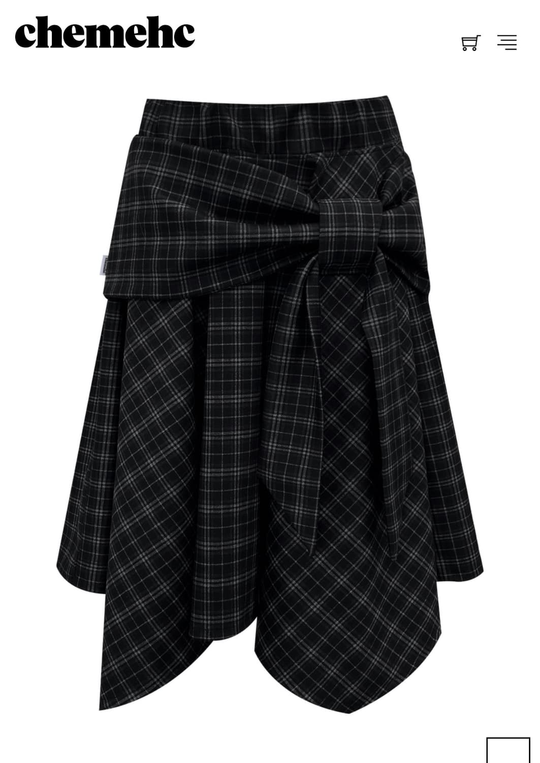 체메씨 BOW UNBALANCED SKIRT 상품이미지1