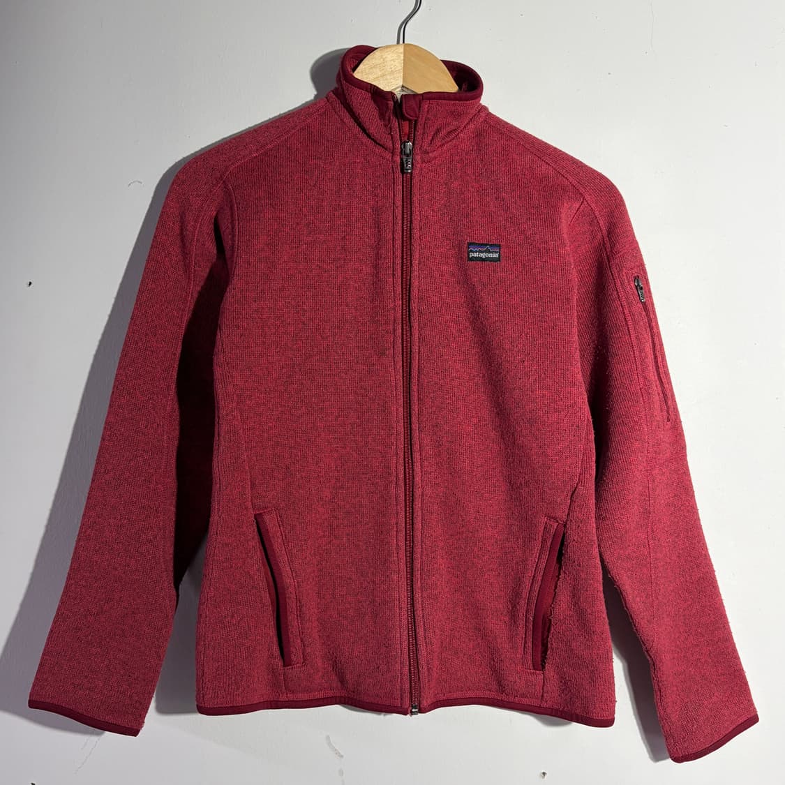 파타고니아 빈티지 버건디 집업 플리스 자켓 상품이미지1