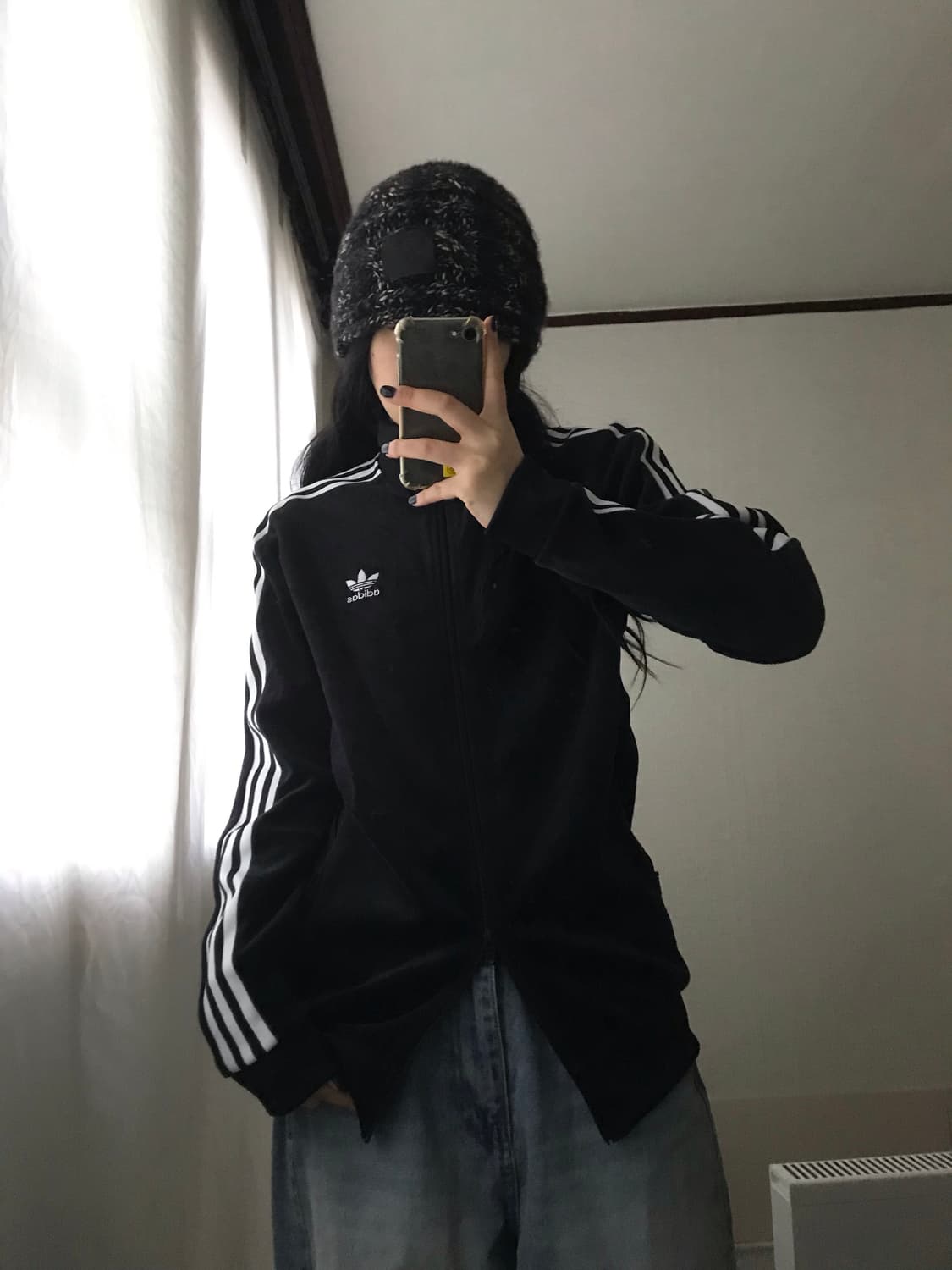 아디다스 블랙 벨벳 투웨이 져지 상품이미지1