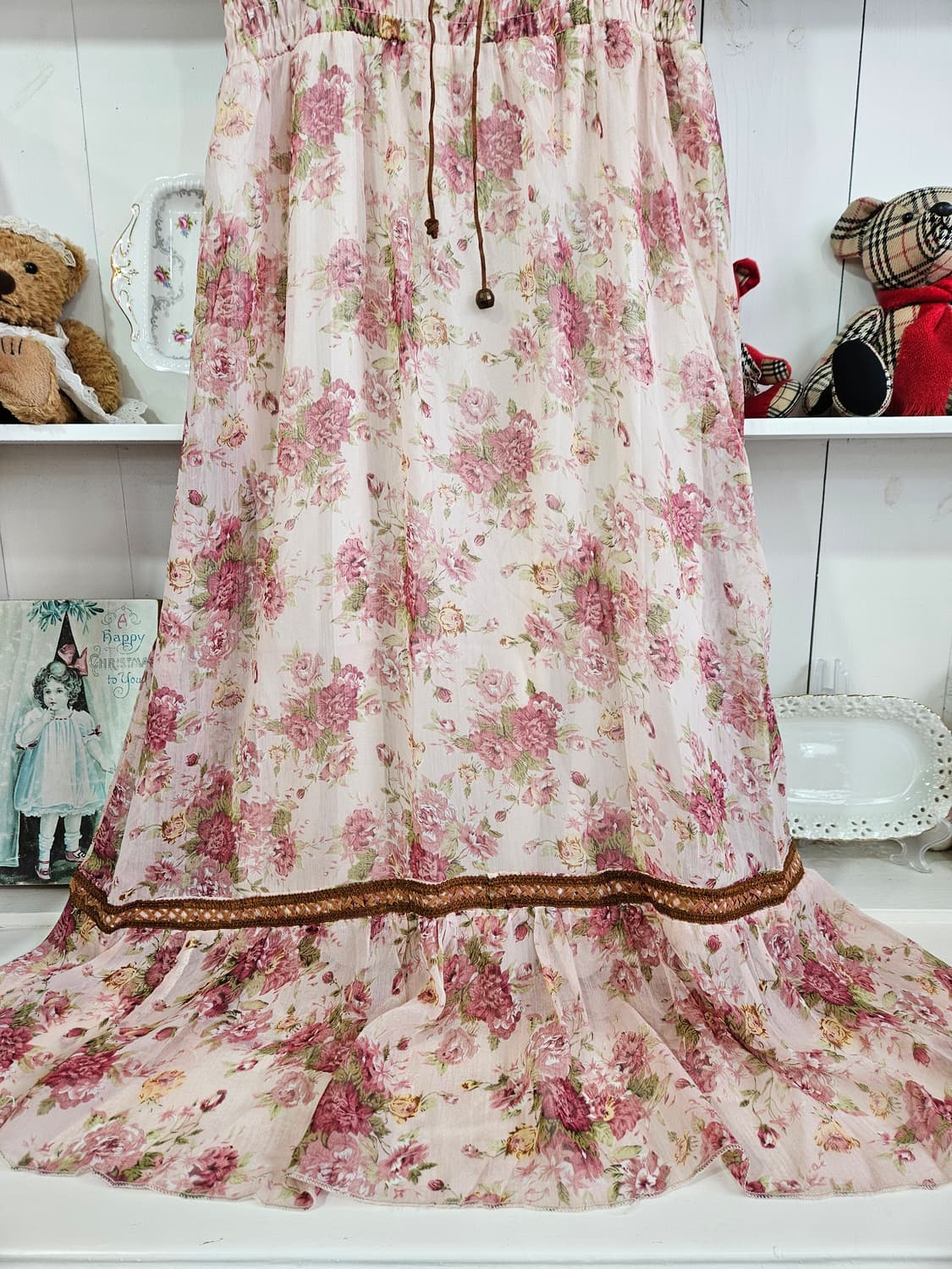 플라워 쉬폰 롱원피스 상품이미지4