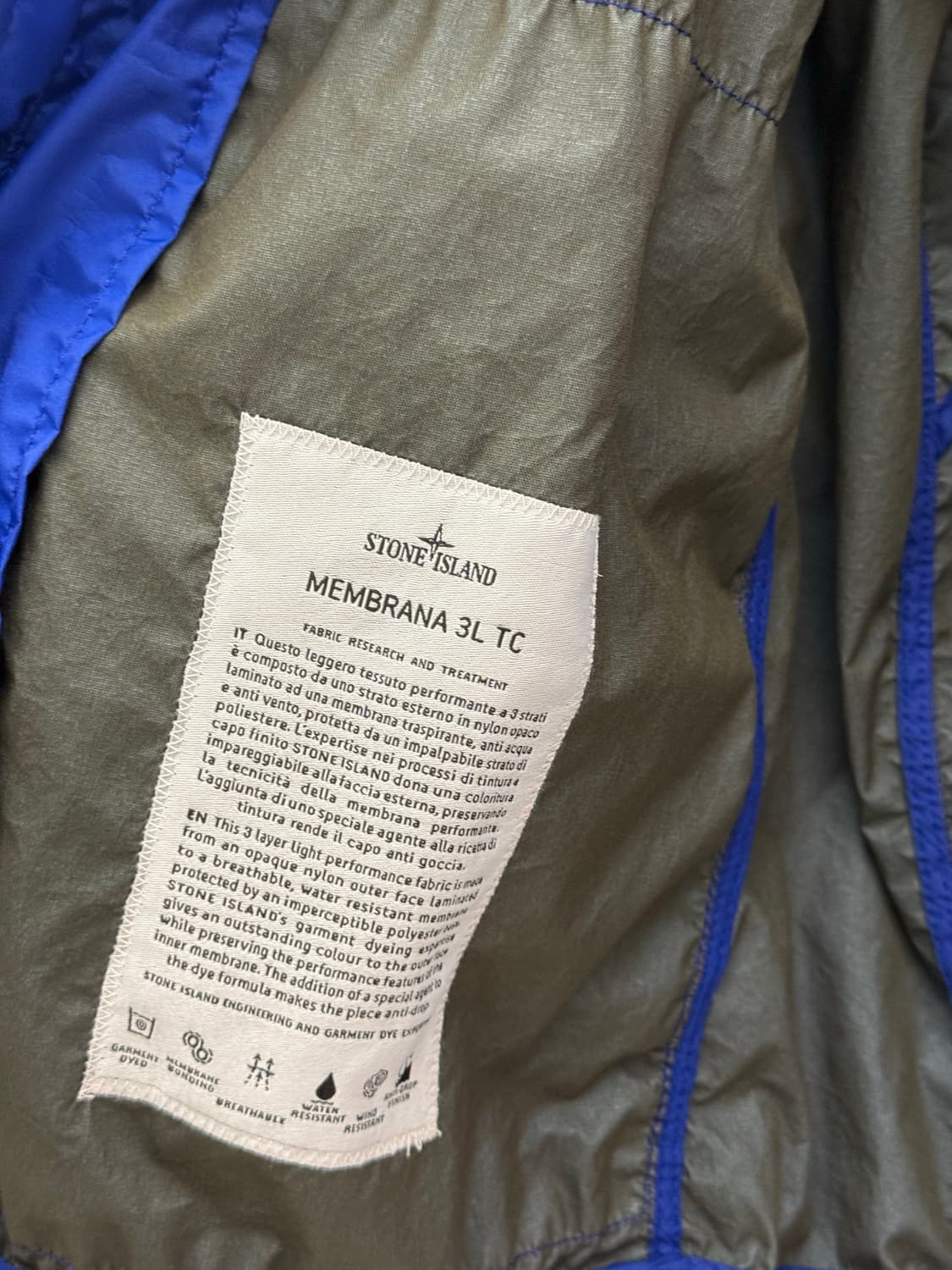 [L] 스톤아일랜드 멤브라나 3LTC 바람막이 상품이미지5