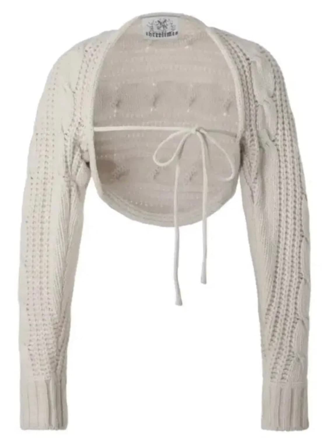 쓰리타임즈 베이지 아이보리 볼레로 상품이미지1