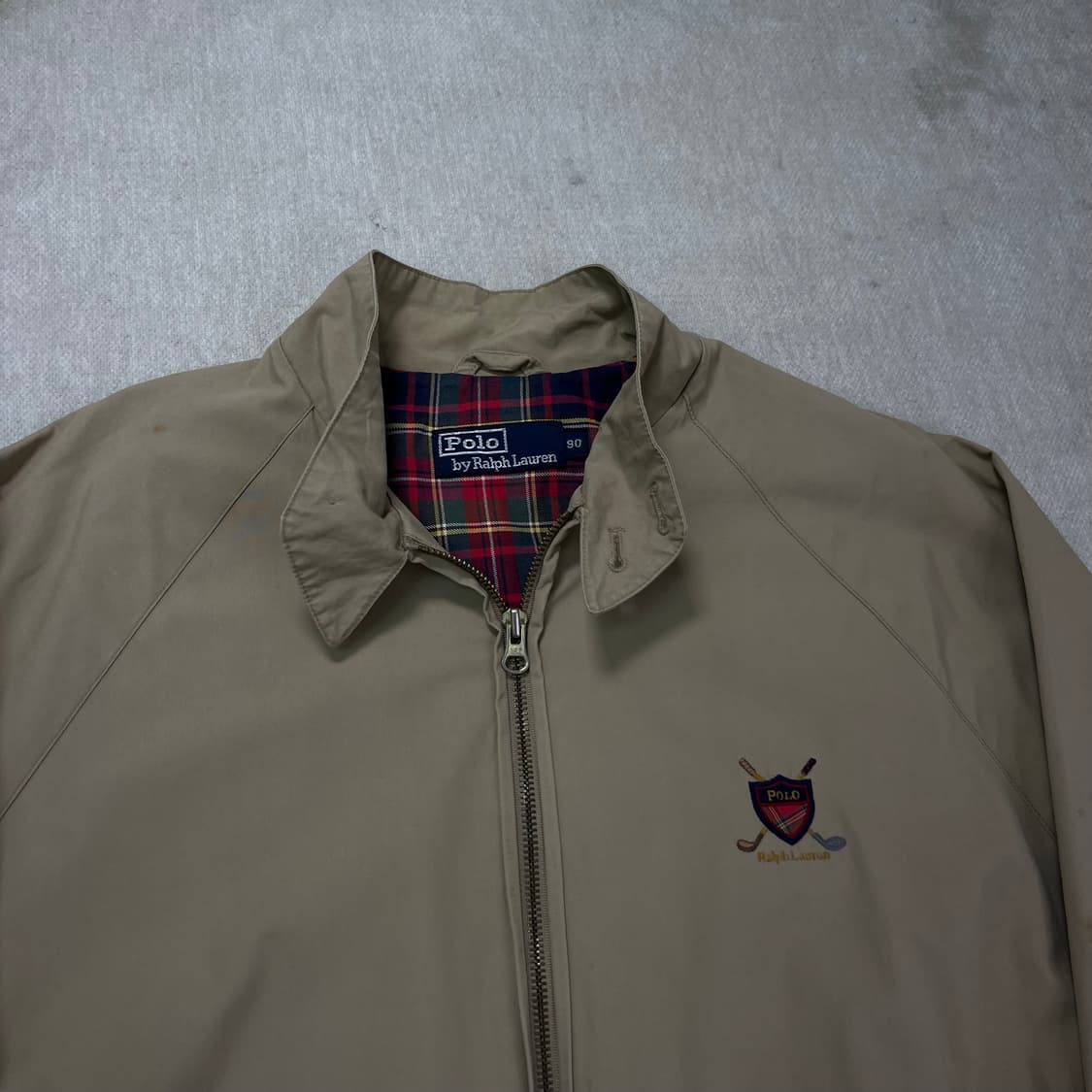 100 80s (일경물산)폴로랄프로렌 방패로고 블루종 자켓 상품이미지2