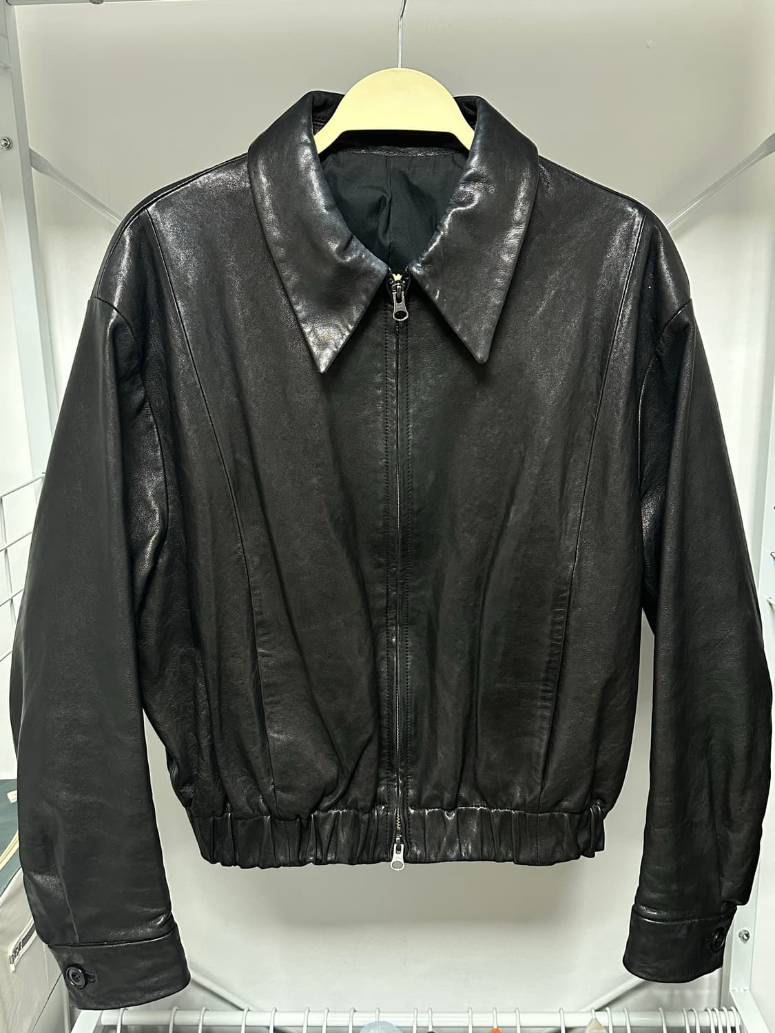 쿠어 21FW 램스킨 레더 자켓 상품이미지1