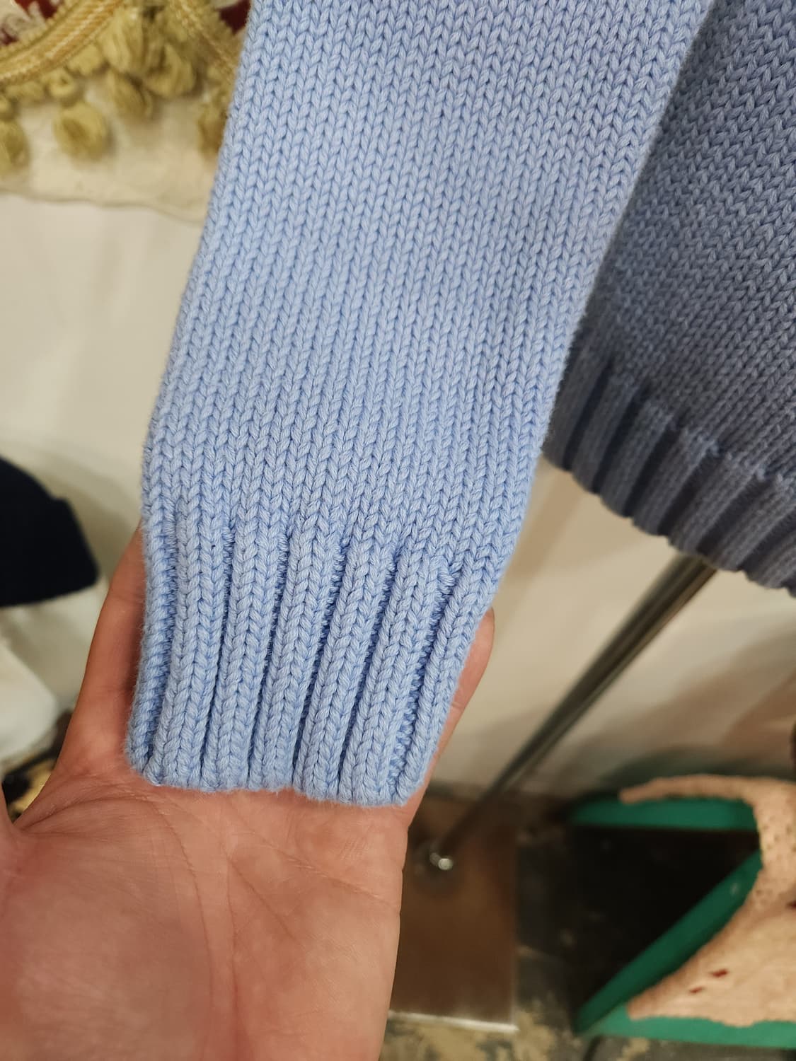 폴로 랄프로렌 샘브레이 블루 코튼 니트
​
 상품이미지3