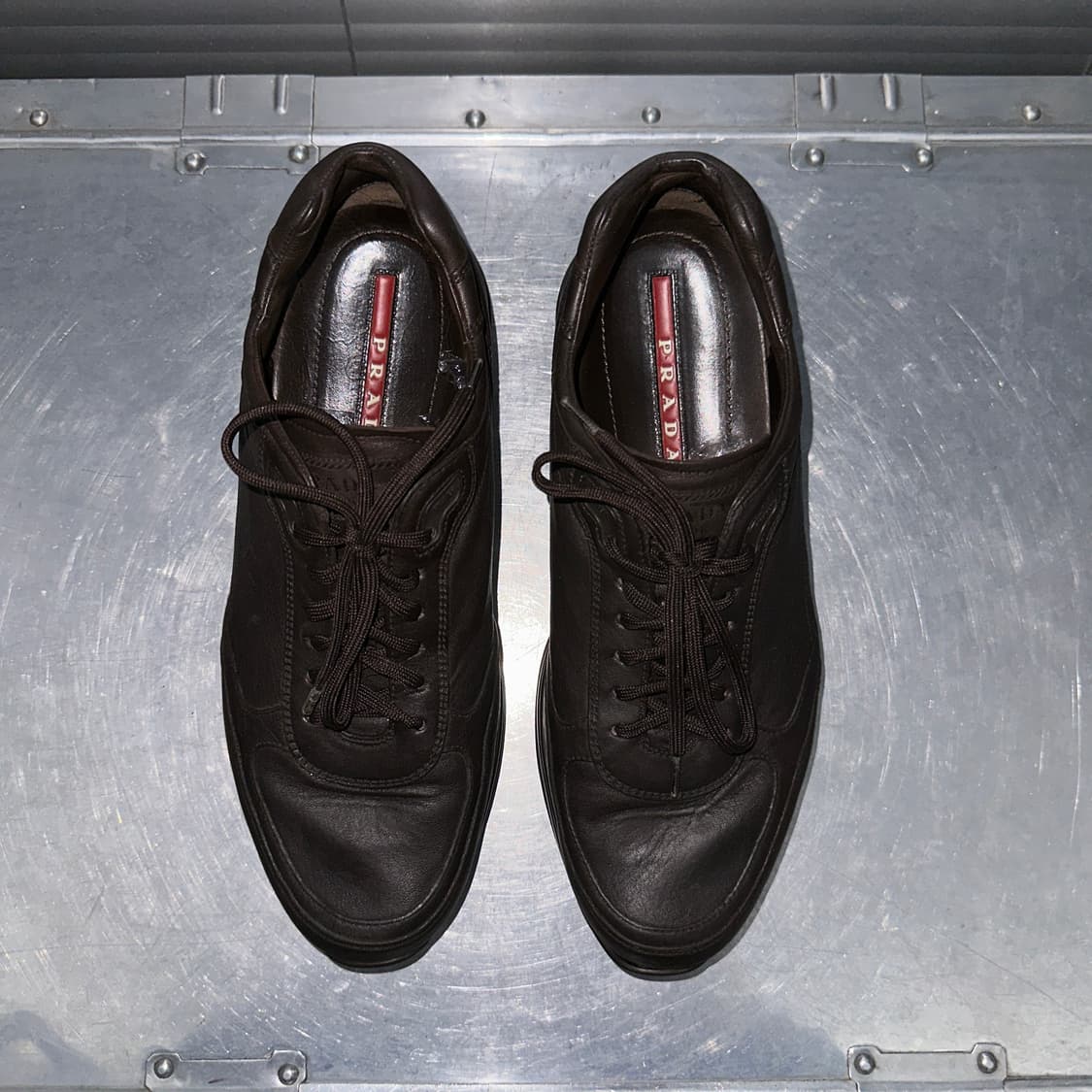 00s 빈티지 프라다 스포츠 플랫폼 가죽 스니커즈 상품이미지3