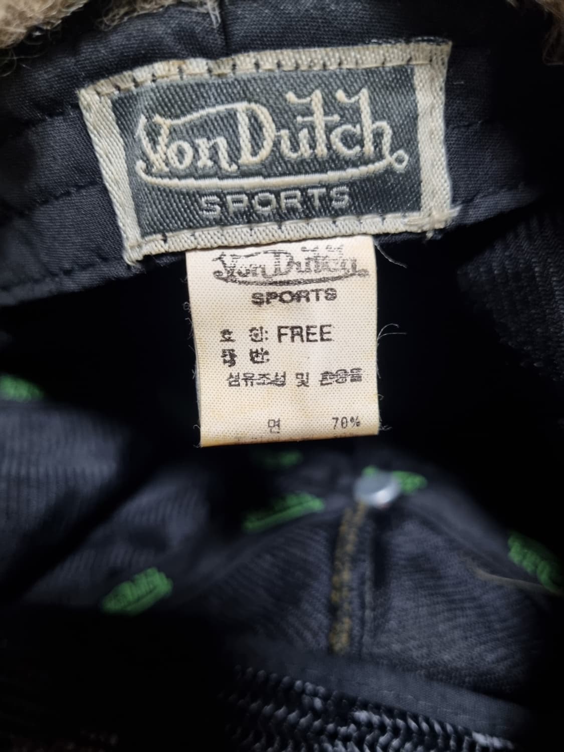 본더치 카키 코듀로이 트루퍼햇 y2k 상품이미지6