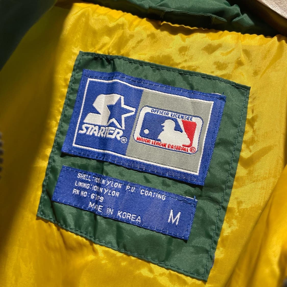 스타터 오클랜드 애슬레틱스 바람막이 XL 상품이미지9