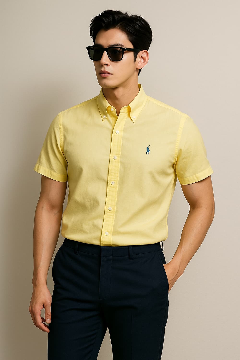 어스폴로. 남자 옐로우 마 셔츠_95 상품이미지1
