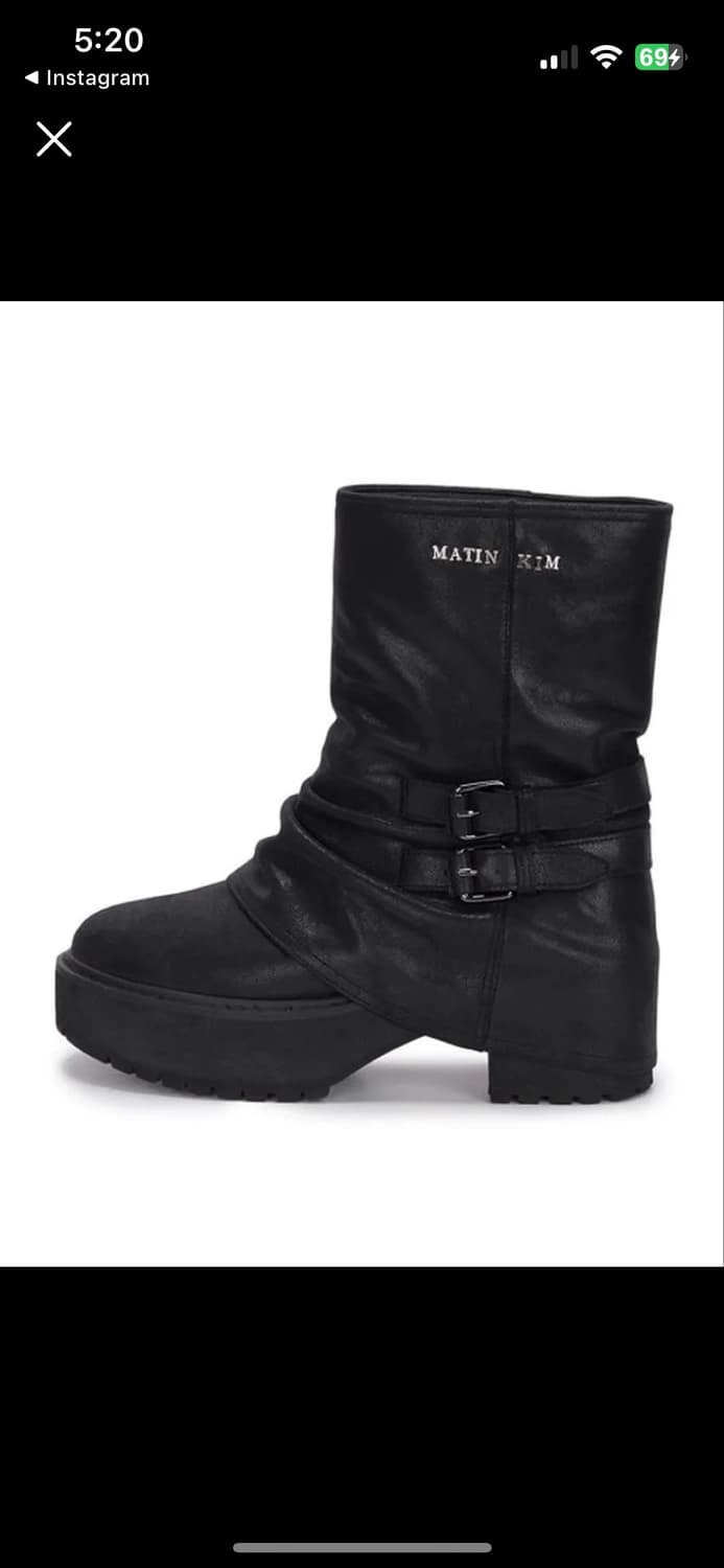 MATIN KIM 블랙 워커 부츠 상품이미지1