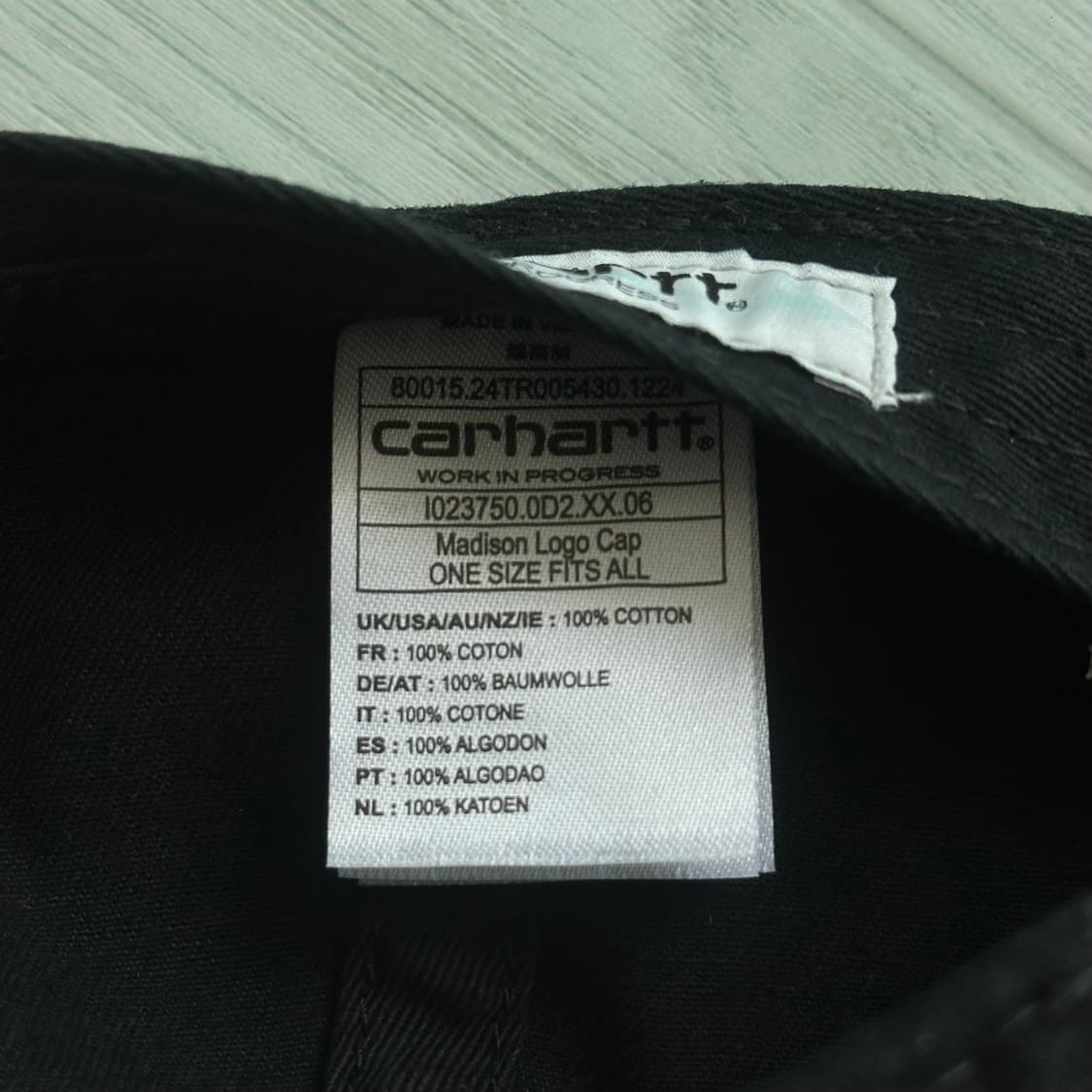 칼하트 블랙(검정) 매디슨 로고 볼캡 상품이미지4