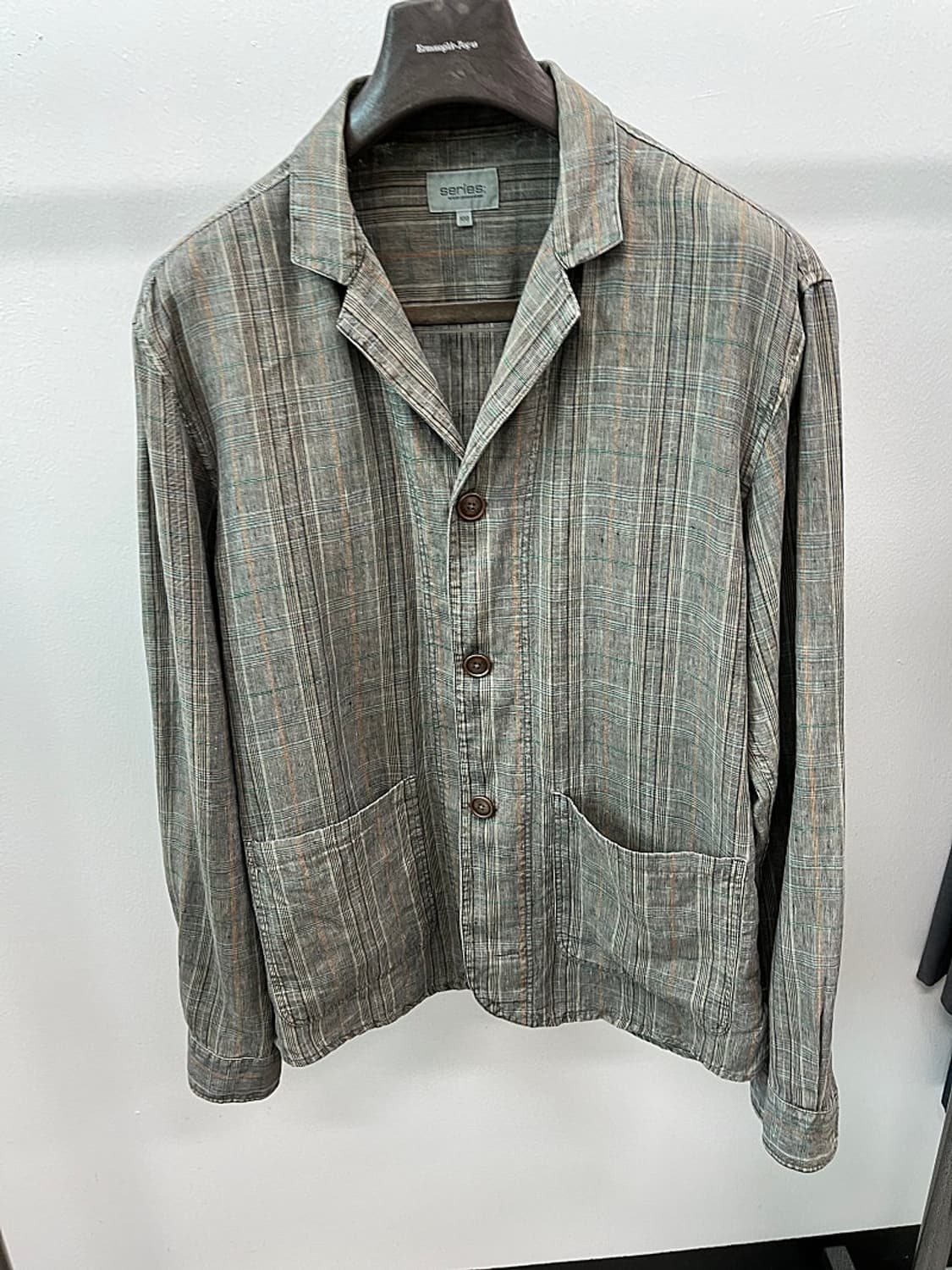 105) 시리즈 투톤 타탄 린넨자켓  상품이미지2