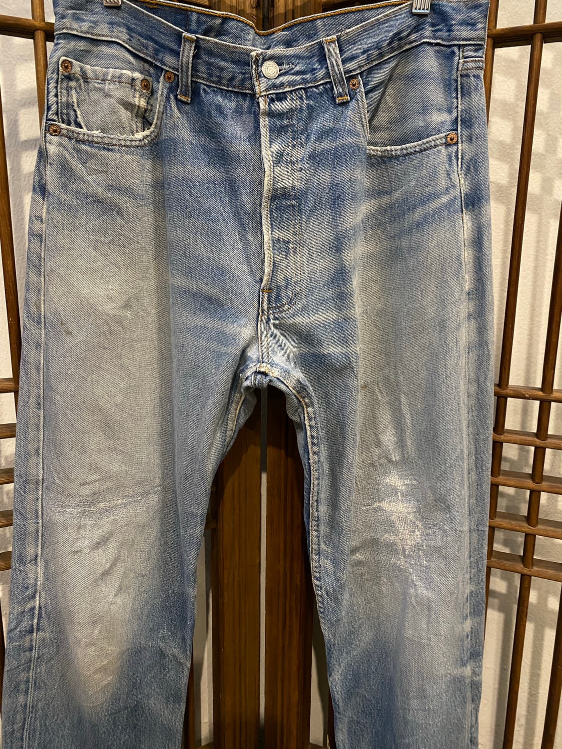 90S 리바이스 501 USA 데님 팬츠 34“ 상품이미지3