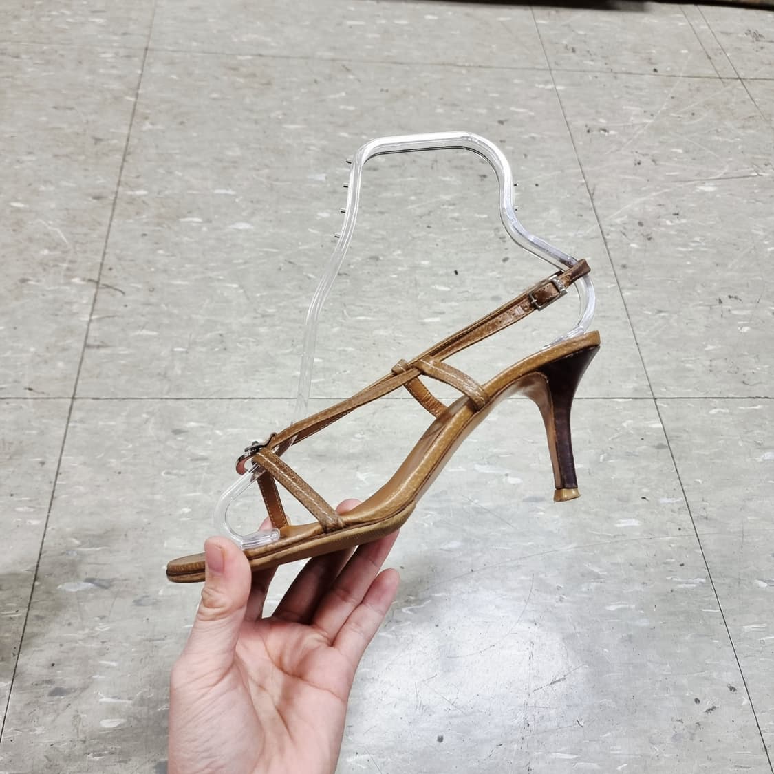 Dior 디올 가죽 샌들 오픈토힐 슬링백 구두 (225mm/35.5) 상품이미지5