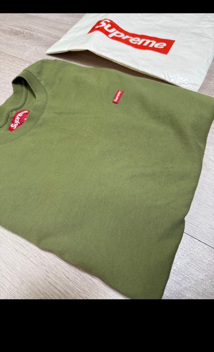슈프림 스몰 박스 롱슬리브 티셔츠 워시드 올리브 - 25SS 상품이미지2