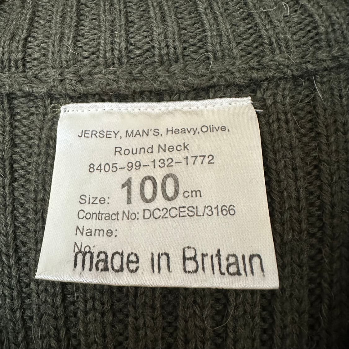 100 영국군 군용 밀리터리 니트 상품이미지3