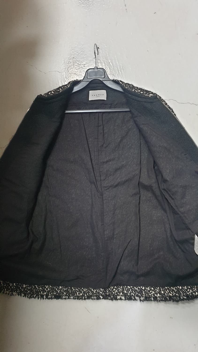 산드로 트위드 집업 자켓 블랙 상품이미지5