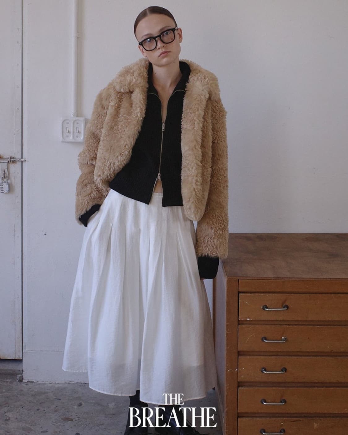 브리드 크롭램 퍼자켓 상품이미지1