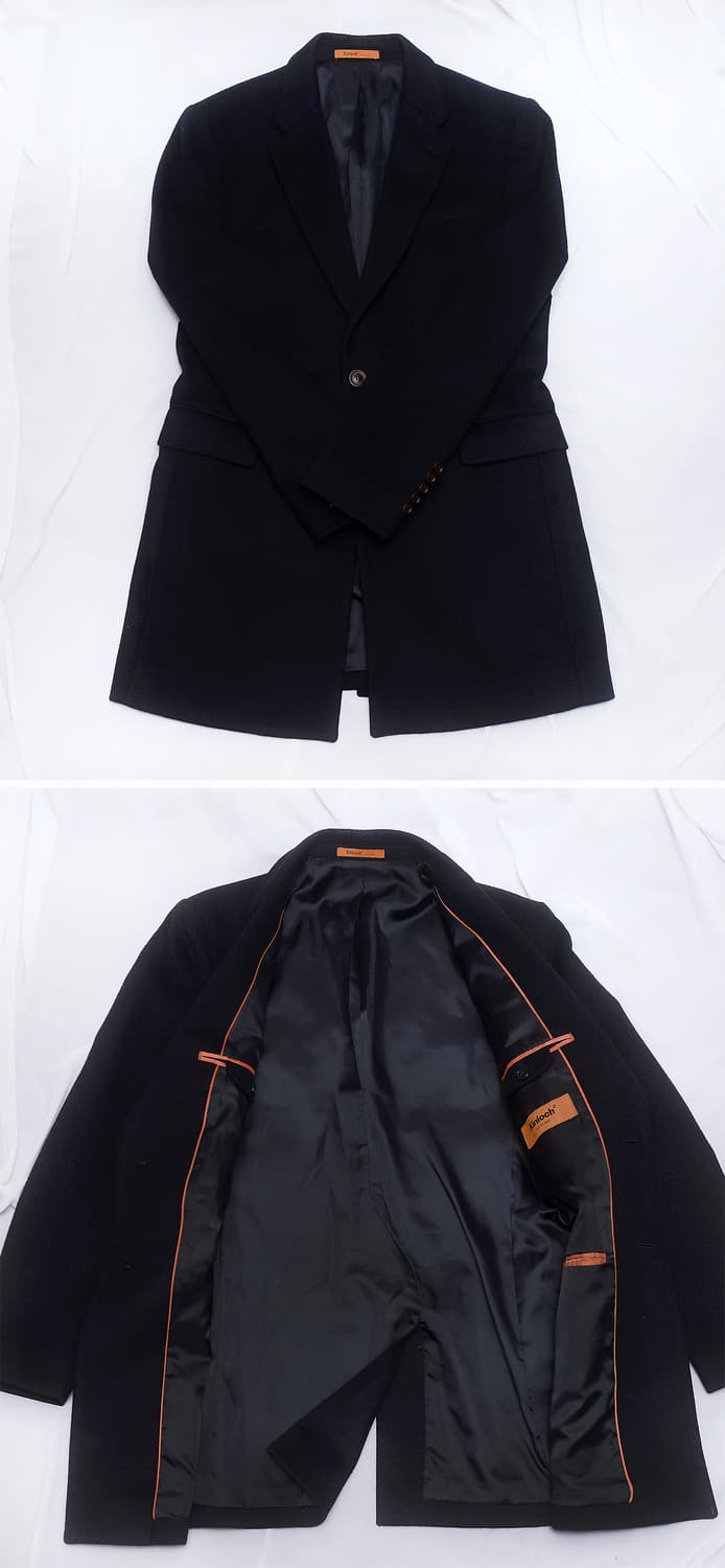 킨록 울.캐시미어 클래식 싱글 체스터 코트 자켓 (95-100) 상품이미지3