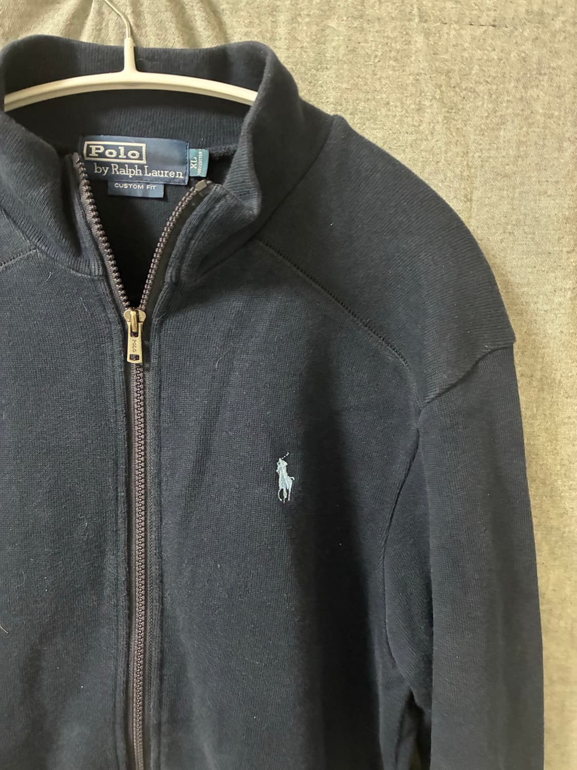 폴로 랄프로렌 네이비 집업 가디건 자수 로고XL 상품이미지4