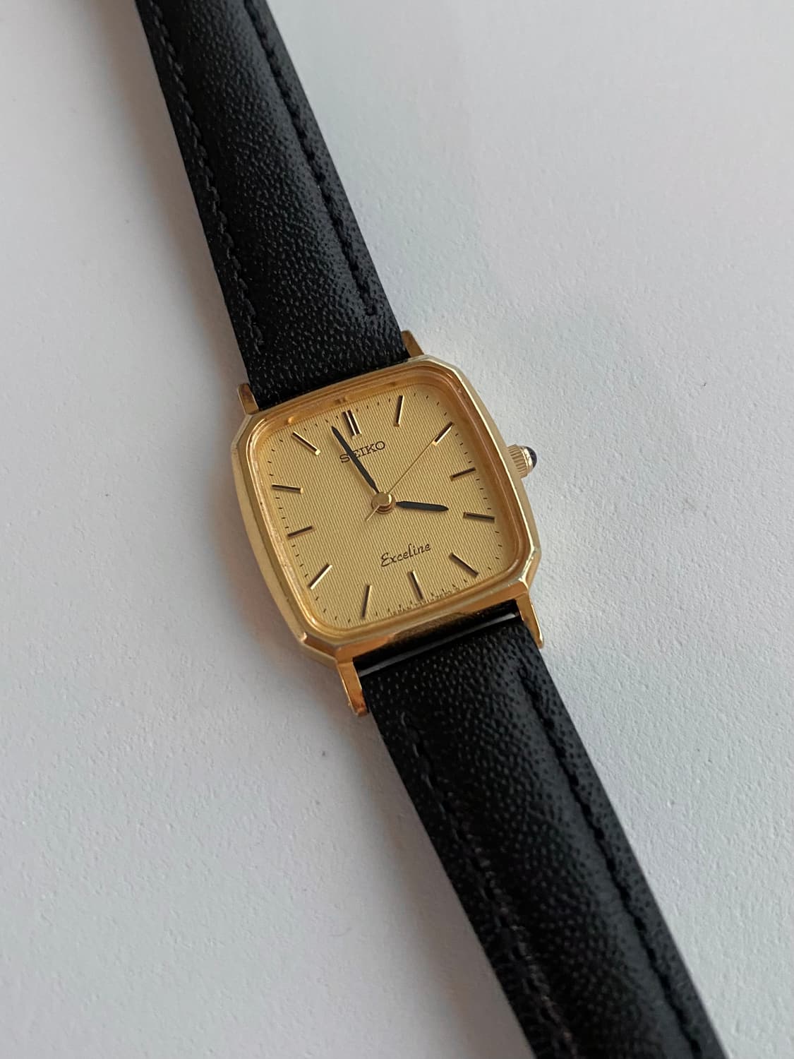 Seiko 세이코 엑셀린 쿼츠 스퀘어 골드 레이디스 상품이미지1