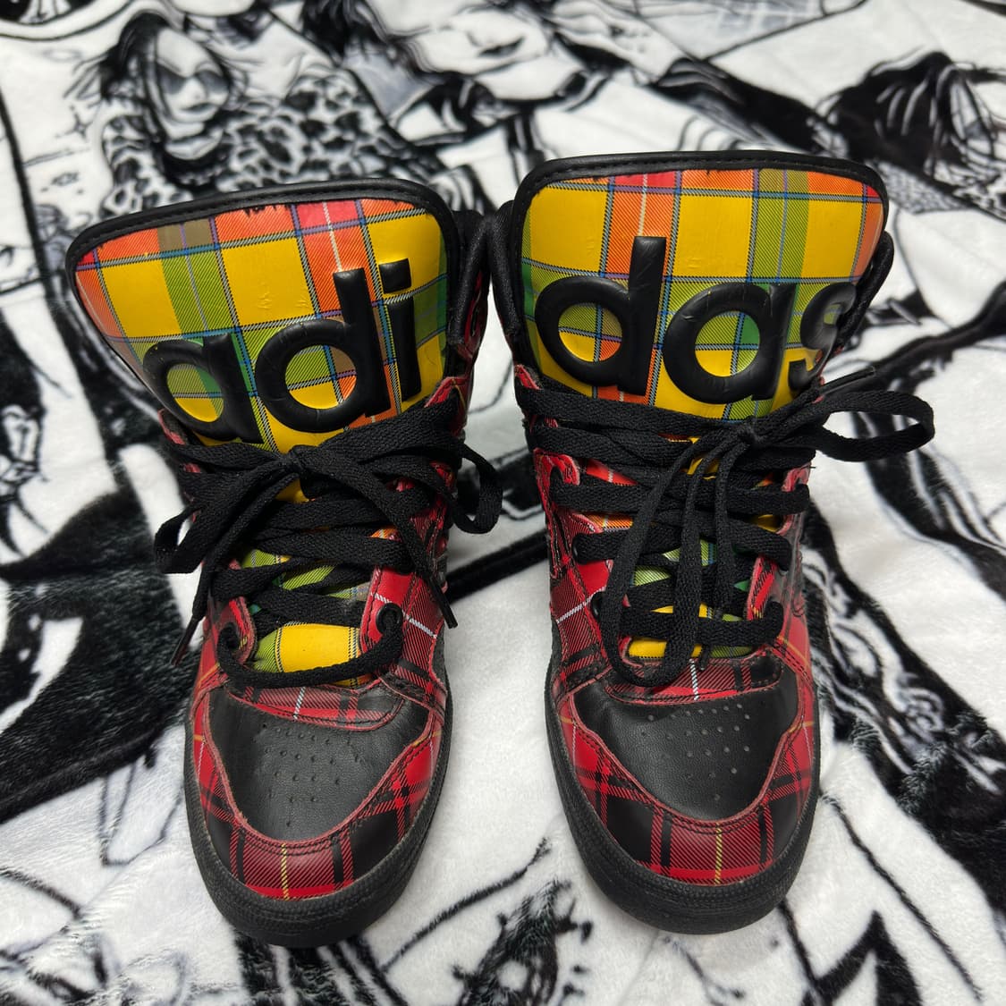 아디다스 제레미스캇 인스팅트 하이 타탄체크 상품이미지2