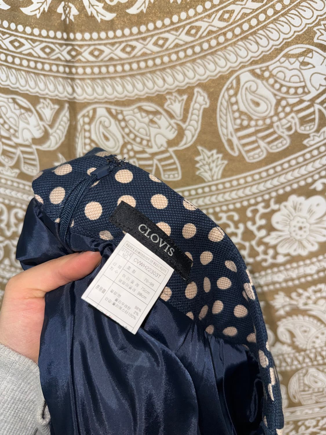 Clovis 도트 턱 미니스커트 상품이미지6