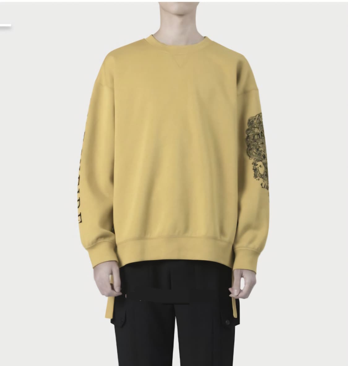 송지오옴므 자수 맨투맨 머스타드 50 상품이미지3