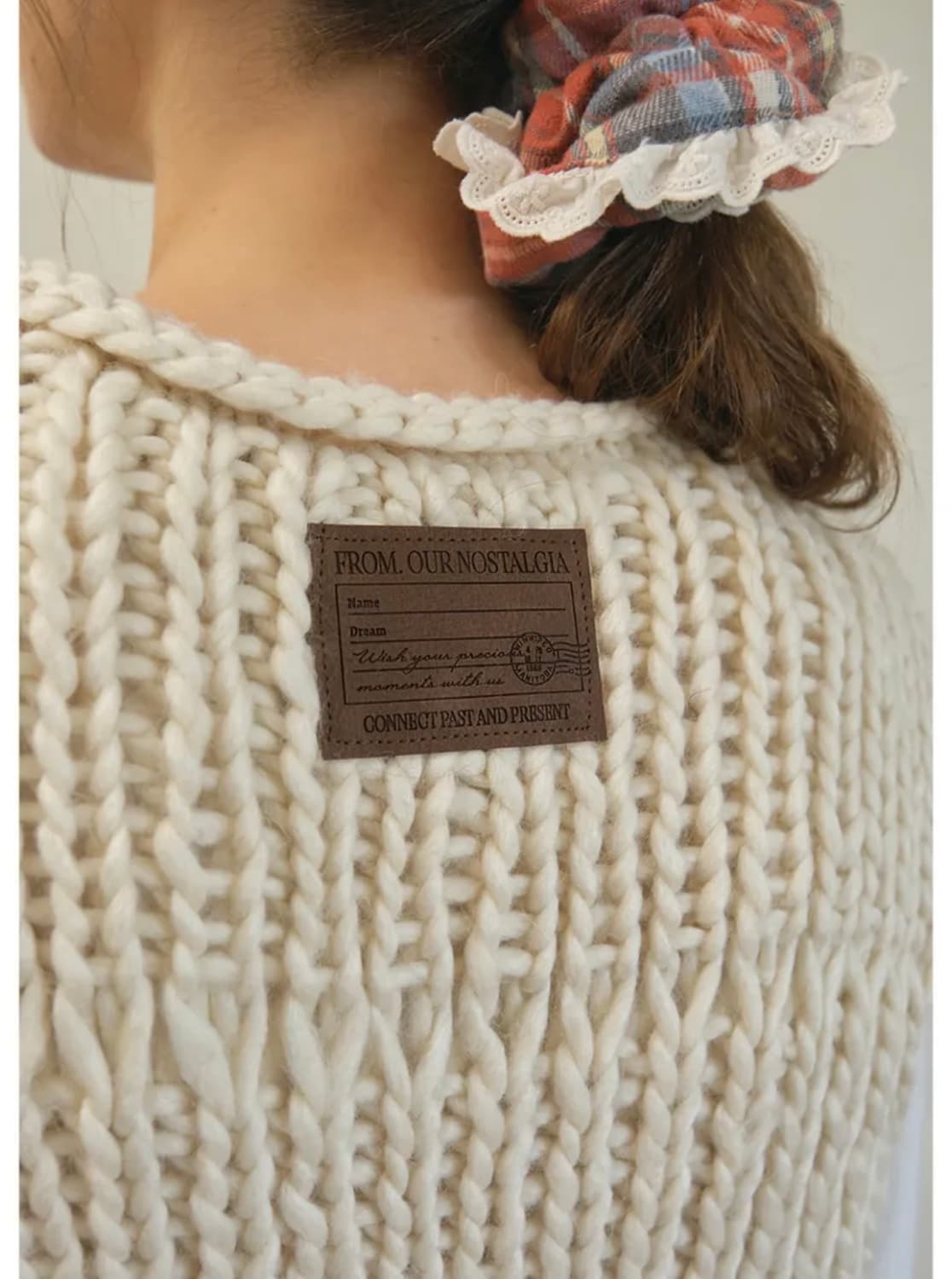 아우어노스텔지아 핸드메이드 니트 조끼 크림 상품이미지3