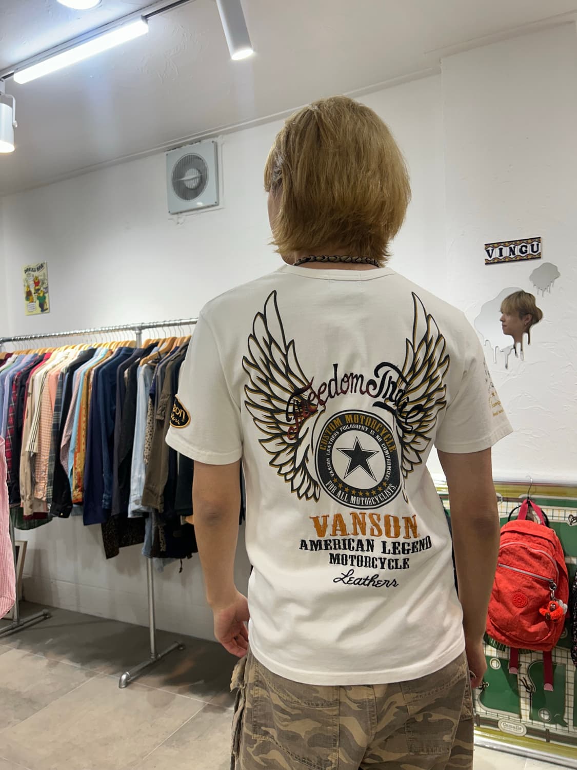 Vanson 밴슨 로고 패치 반팔 티셔츠 상품이미지4