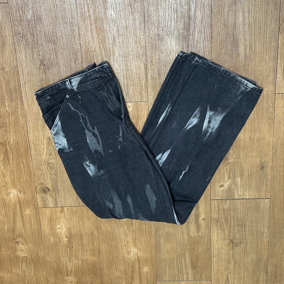 플레이버리즘 타이다이 워시드 카펜터 데님 팬츠 l사이즈 상품이미지3