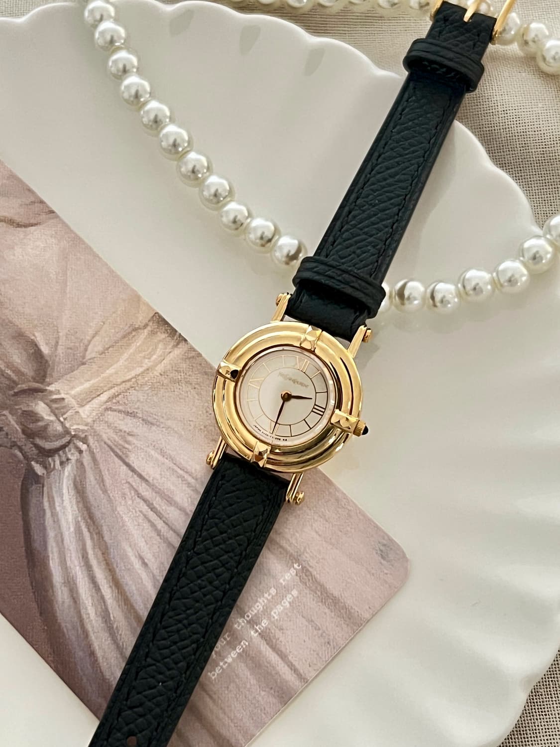 생로랑 골드 라운드 시계 / 정품감정. 케어 상품이미지1