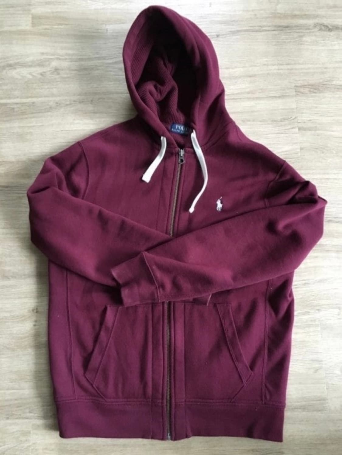 [구매글] 폴로 와플 후드집업 버건디 S-M 사이즈 구합니다 상품이미지1