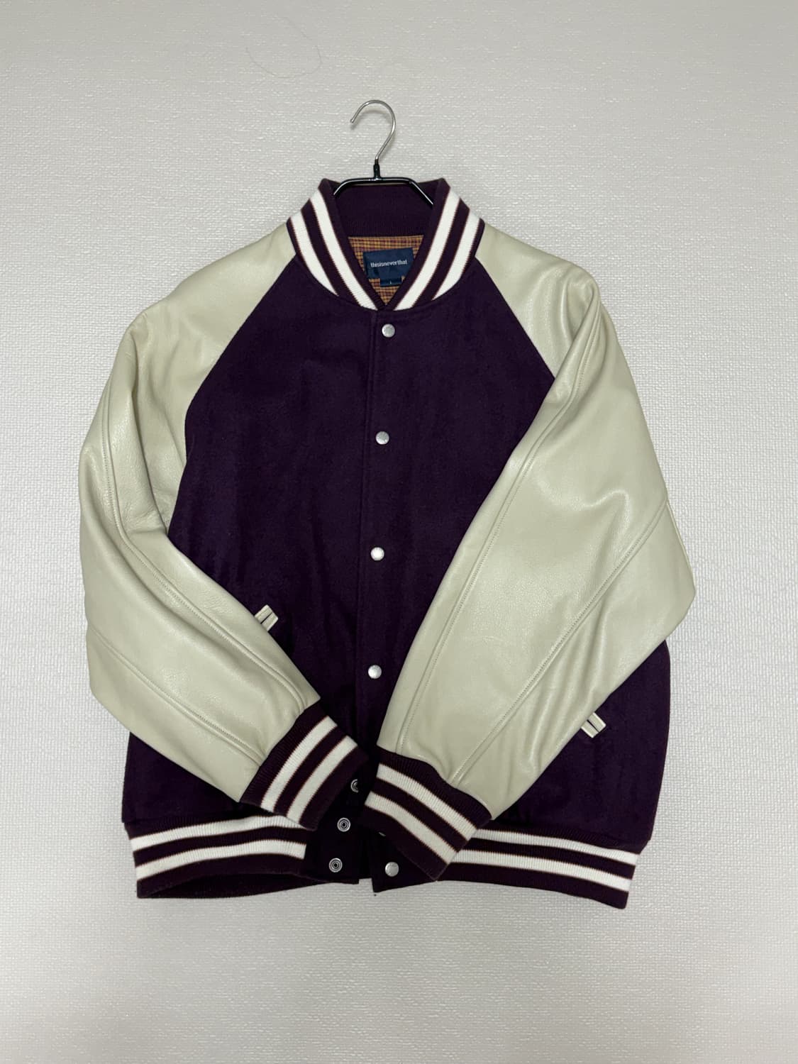 21FW 디스이즈네버댓 바시티 자켓 퍼플 L 상품이미지2
