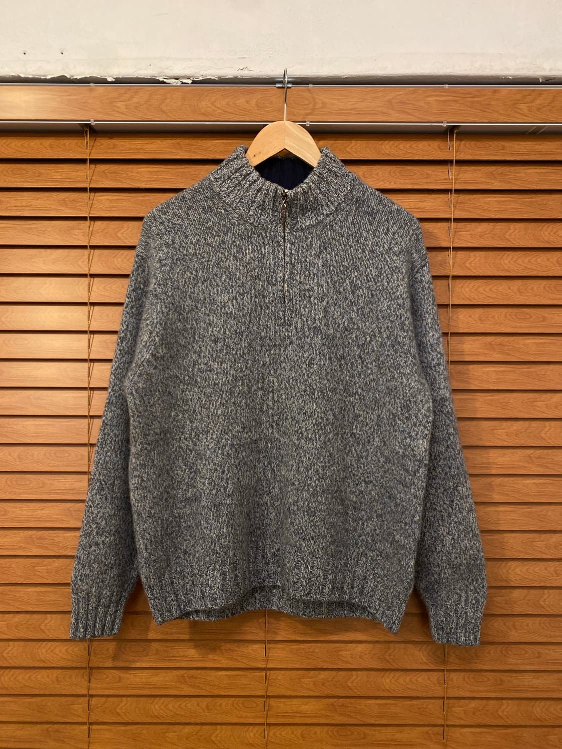 제이프레스 셔틀랜드 울 반집업 니트 상품이미지1