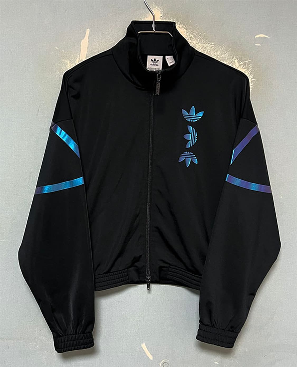 아디다스 라지 로고 여자 트랙탑 블랙 춘추 캐주얼 오버핏 S 90 55 상품이미지1